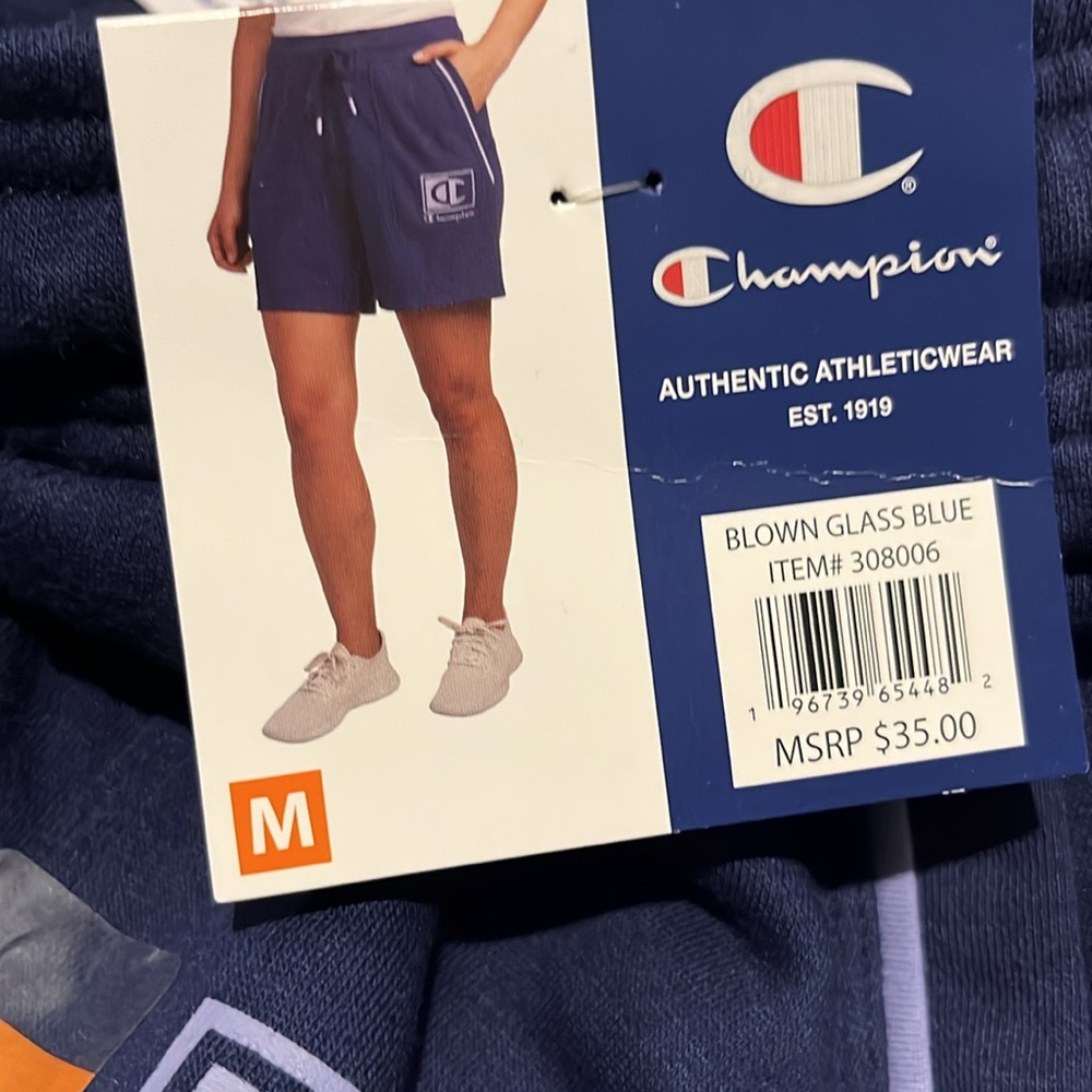 Champion athletic wear l blue size medium be a  champion